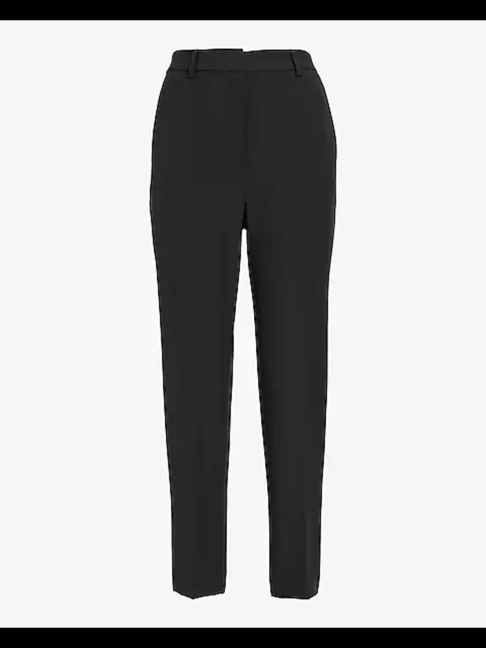 Express Black High-Waist Tapered Trousers